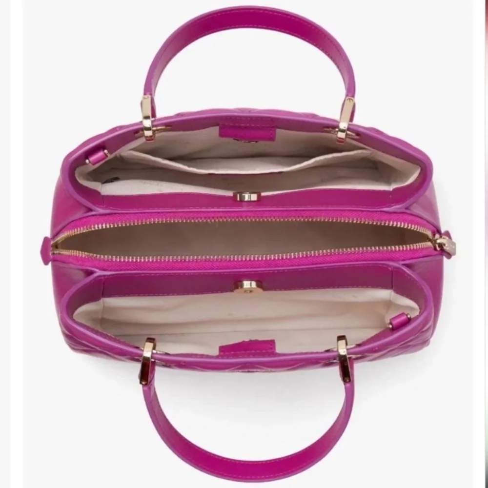 Kate Spade Baja Rose Pink Carey Quilted Sullivan Satchel Bag